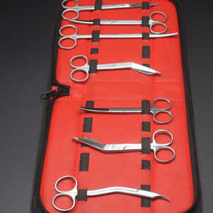 Ensemble d'instruments chirurgicaux manuels en acier inoxydable de base, kit de chirurgie mineure avec ciseaux, pinces, porte-aiguilles par SurgiRight - Product Image 3