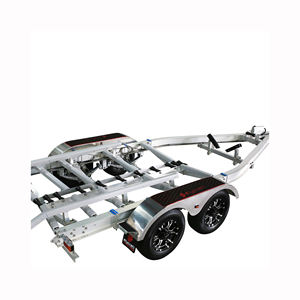 Remorque de bateau en aluminium pour bateaux de pêche et de vitesse structure légère et durable avec lumières étanches et couchettes réglables - Product Image 4