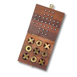 Plateau de Tic Tac Toe en bois, idéal pour la décoration, le jeu et une présentation élégante dans les maisons, les bureaux et les boutiques de cadeaux - Product Image 5