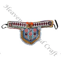 BB001 Banjara Ceintures en tissu perlé faites à la main Vintage Old Banjara Kutchi Ceintures pour danseuses du ventre Belles ceintures d'Inde