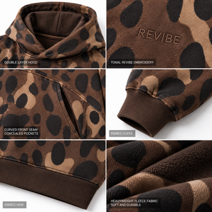 Custom Mens Oversized Washed <b>Hoodie</b> Heavyweight Fleece Abstract Spotted <b>Print</b> Streetwear Pullover OEM Private Label Manufacturer - Product Image 6