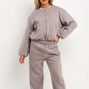 Últimos Conjuntos Deportivos Casuales de Felpa 100% Algodón para Mujer, Ropa Deportiva Holgada de Alta Calidad, Conjunto Deportivo Transpirable y Moderno para Mujer - Product Image 4