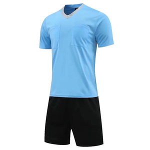 Ensemble de maillots de football pour arbitre masculin 2025, professionnel, col en V, manches courtes, rayé, imperméable, respirant, léger, uniforme de football - Product Image 5
