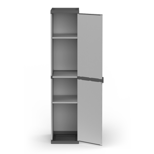 Tall Resin 1-Door <b>Wardrobe</b> with Adjustable Shelves 34x40x165-for Internal/External <b>Storage</b> - Product Image 1