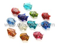 Cuentas de Vidrio Decorativas (Color Coral) 16-18mm, Forma Irregular, Cristal/Lampwork, Excel Exports, 2 kg MOQ, Bolsas de 500g, Joyería al por Mayor