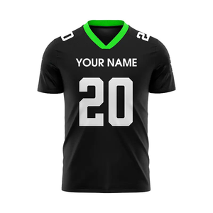 Maillot de football américain en mesh personnalisé, col en V, style streetwear, impression par sublimation hip-hop, design personnalisé, couleur personnalisable, coupe ample. - Product Image 4