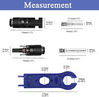 IP67 1000V 30A Kupferlegierung PPO-Gehäuse Wasserdichte Solarstromsystem-Kabelverbindungen UHF/RF/PCB/FPC 20 Stück/10 Paare Stecker/Buchse