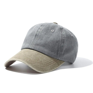 Venta caliente gorras de béisbol de mezclilla de sarga impermeable de 5 paneles personalizadas para hombres/mujeres borde curvo impreso patrón parche de silicona Logo - Product Image 2