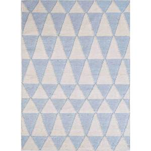 พรมทอเรียบลายเรขาคณิตสีน้ำเงินอินดัสบาร์ วิสโคส สำหรับใช้ในบ้าน-ADPV-13001 - Product Image 1