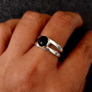Handmade 925 Sterling <b>Silver</b> Fine <b>Ring</b> with Natural Black Onyx Jun Birthstone <b>Wedding</b> <b>Ring</b> Gift for <b>Women</b> - Product Image 2
