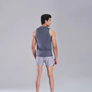 Camiseta sin Mangas para Hombre al por Mayor, Transpirable, de Fibra de Bambú Ecológica, Cuello Alto, Estilo Urbano, para Gimnasio, Entrenamiento, Estampado Liso, Talla XL - Product Image 2