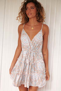 Club & Party Wear Summer Printed Boho Designer Mini Elegante Ruffle Vestido corto para mujer Nuevo estilo Estampado floral Ninguno Decoración - Product Image 3