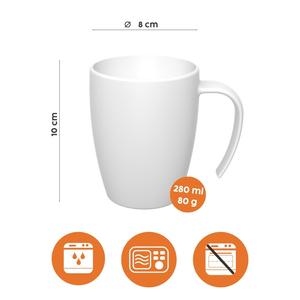 Lightweight Stackable Coffee Mug with Handle Durable Camping & Catering Drinkware - Product Image 2