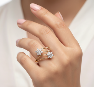 วงแหวนประดับดอกไม้คิวบิกเซอร์โคเนียคุณภาพสูง |   แหวนเครื่องประดับงานแต่งงานและงานหมั้นสุดหรู - Product Image 6