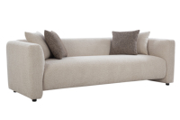 Bucharest Designer Creme Polsterstoff-Sofa-Set 3+1+1-Sitzer Luxuriöses Modulares Wohnzimmer-Sofa mit Holzbeinen Zeitgenössisches Design für Villa und Einkaufszentrum