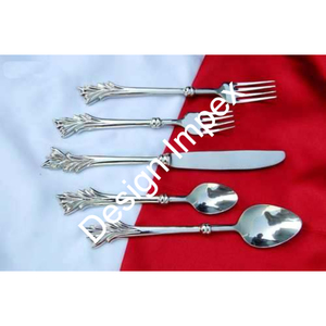New Exquisite Design Metal Cutlery <b>Set</b> Premium Quality Finished <b>Dinnerware</b> Decorative Stainless Steel Silverware <b>Set</b> Cutleries - Product Image 6