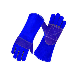 Guantes de soldadura de cuero de Palma reforzada de buena calidad para un máximo agarre y protección Guantes suaves y acolchados para la comodidad durante todo el día - Product Image 1