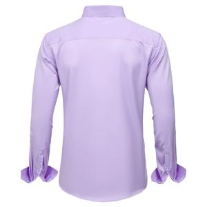 Chemises formelles pour hommes de grande taille, orientées vers l'exportation, design personnalisé, couleur douce, coupe ajustée, confortables, respirantes et anti-boulochage pour le bureau - Product Image 4