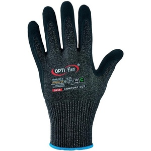 OPTIFLEX Cut-Resistant <b>Gloves</b> Size 7 Black Melange/Black EN 388 PPE Category II Comfort Fit 12-Pair Pack Raincoat <b>Type</b> - Product Image 6