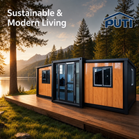 Maison mobile modulaire préfabriquée moderne en acier galvanisé de 20 pieds, extensible, pour une vie de vacances en milieu rural