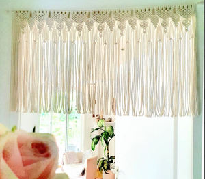 Macrame Window Curtain Coustmized Macrame Door Curtain | Large Wedding Backdrop Wall Hanging Tapestry - Product Image 2