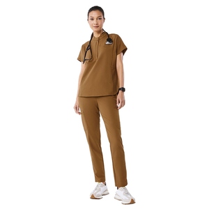 High Quality Nurse <b>Scrub</b> Stretch Sets Quick Dry Knitted Hospital Uniforms Custom Wholesale OEM - Product Image 6