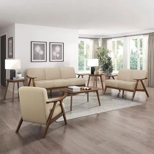 Juego de Sofá Cama en Forma de L de Cuero PU Moderno y Minimalista, Muebles Cómodos para Sala de Estar, Apartamento, Villa, Interior de Hotel - Product Image 1