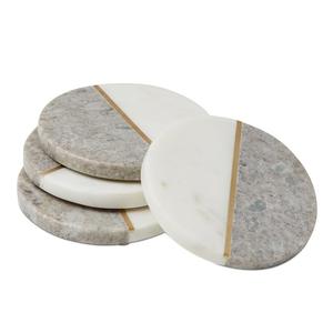 Posavasos duraderos y gruesos para decoración de mesa de comedor, diseño atractivo, madera y mármol con alfombrillas y almohadillas de piedra - Product Image 3