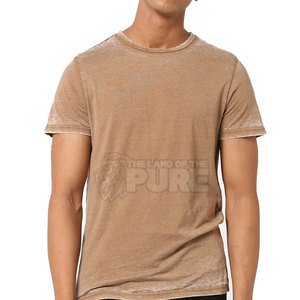 Camisetas de Hombre con Lavado Ácido, Diseño Moderno, Color Sólido, Talla Adulto - Product Image 1
