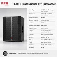 FFR AUDIO FA118+ Caisson de basses professionnel passif de 18 pouces, haut-parleur basse fréquence, enceinte en contreplaqué de bouleau pour sonorisation de scène