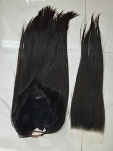 Extensiones de cabello humano virgen de color natural de 24 pulgadas, hueso de bebé vietnamita crudo, peluca recta con parte en U, tejido de cabello de grado 1 - Product Image 4