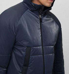 Veste matelassée unisexe en laine épaisse coupe-vent pour l'hiver, rembourrée en coton, surdimensionnée, personnalisable, avec logo sur le devant en toile - Product Image 4