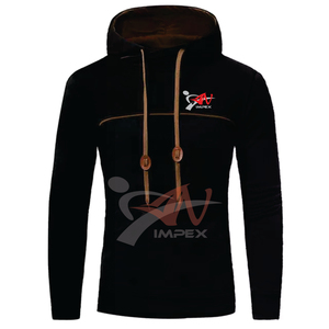 Sweat à capuche pull-over avec logo d'impression personnalisé de haute qualité pour hommes matériau personnalisé sweat-shirt à capuche flexible pour hommes - Product Image 3