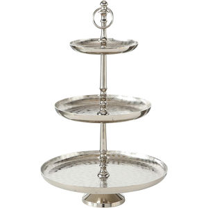 High Quality 2 Tier Oval Metal <b>Cake</b> Stand Silver Aluminium Serving Platter For <b>Wedding</b> Party Home Decor And Dessert Display - Product Image 4