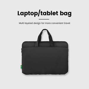 16.1 \ "Porte-documents en cuir véritable pour ordinateur portable Durable PC Matériel Fermeture à glissière Moderne Mince Simple Design Élégant Noir Modèle 9656 - Product Image 2