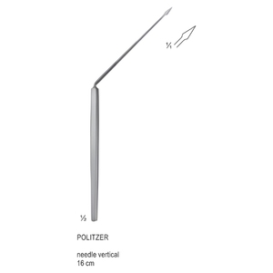 POLITZER Verticle 15CM jarum <span class=keywords><strong>Paracentesis</strong></span> bedah bertenaga manual baja tahan karat kualitas tinggi dirancang untuk penggunaan bedah - Product Image 1