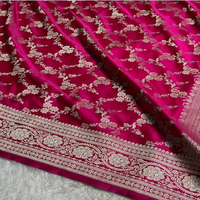 Nouveau Sari en Soie Mashru Kataan, tissé à la main, six yards, pour soirée, élégant, tissé à la machine, traditionnel indien, ethnique, de mariée, Sun