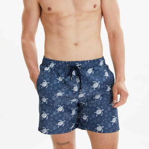 Short décontracté léger et respirant pour hommes le plus vendu 100% toile de coton impression numérique séchage rapide conception personnalisée motif solide - Product Image 1