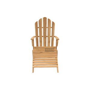 Chaise de jardin en teck vieilli de haute qualité, design simple pour se détendre en extérieur - Product Image 4