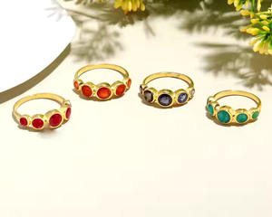 Circón cúbico banda minimalista sólido 925 anillo de compromiso de plata esterlina diseño personalizado joyería de plata fina niñas boda al por mayor - Product Image 3