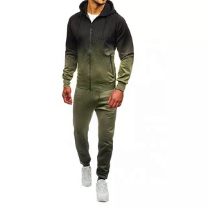 Ensemble de sport en coton mélangé pour homme, survêtement de course à pied avec logo, vente en gros - Product Image 3