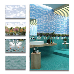 Meilleure qualité 300x450mm brillant marbre poissons Aquarium carreaux en céramique numérique mur carrelage intérieur sol chambre mur carreaux - Product Image 6