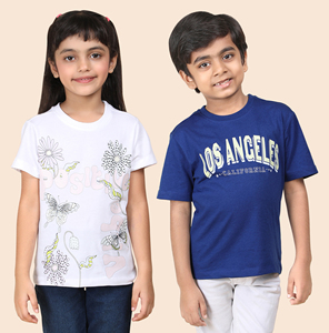 Tendencia nueva 100% algodón niñas cuello redondo Camiseta diferentes métodos de impresión y materiales en mano venta niñas camisetas Casuales - Product Image 4