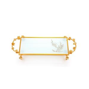 Plateau de service en métal de qualité supérieure avec couvercle en acrylique Design unique Plateau de service de fruits secs de taille personnalisée - Product Image 3