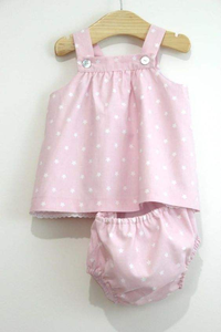 NEW--BEAUTIFUL--COTTON--FABRIC--CUTE--STYLISH--FROCK con SHORT--DRESS para bebé, personalizable en cualquier tamaño y color @ 2021 - Product Image 4