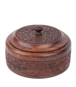 Boîte à chapati en bois de sheesham fabriquée à la main - Product Image 3