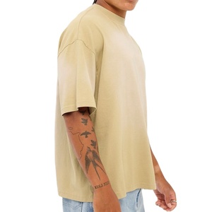 T-shirt Homme Col Montant Côtelé Coupe Décontractée avec Logo Imprimé – Vêtement d'Extérieur Tendance - Product Image 3