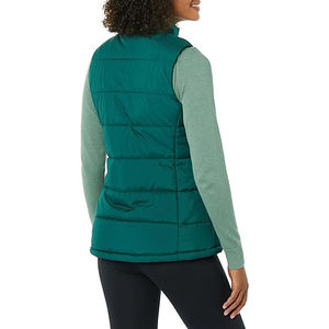New Designs <b>Women's</b> Sleeveless Puffer Vest Solid Color Long <b>Waistcoat</b> <b>Knitted</b> Waterproof Breathable Polyester/Nylon Outerwear - Product Image 2