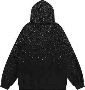 เสื้อฮู้ดคริสตัลสั่งทำพิเศษ ปักอักษรด้วยคริสตัล โดดเด่นมีสไตล์ อุ่นสบายด้วยผ้าฟลีซ เหมาะสำหรับฤดูหนาว แฟชั่นสตรีทแวร์ - Product Image 1