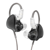KZ EDC dans l'oreille HIFI Bass Sport Monitor casque filaire antibruit avec microphone